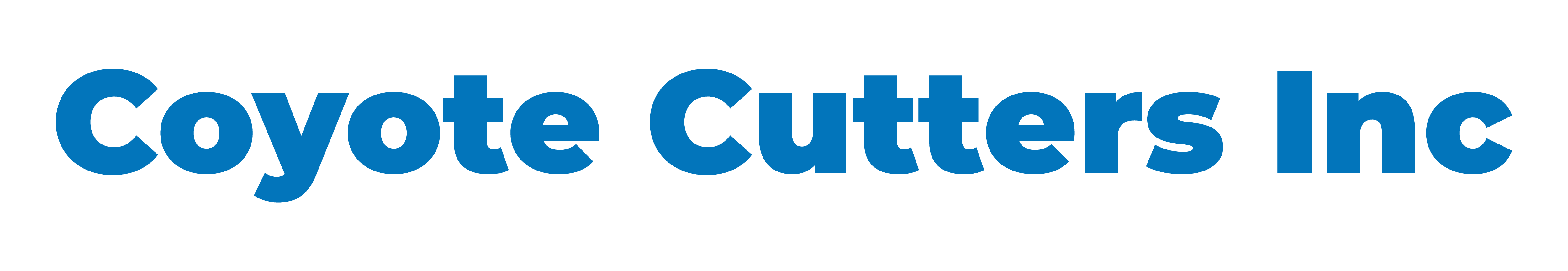 Coyote Cutters Inc logo Blue font